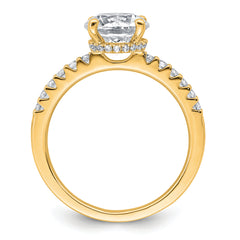 14k 2 1/4 carat Lab Grown Diamond VS+ F+ Round Complete Engagement Ring