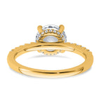 14k 2 1/4 carat Lab Grown Diamond VS+ F+ Round Complete Engagement Ring