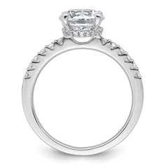 14k White Gold 2 1/4 carat Certified Lab Grown Diamond VS+ F+ Round Complete Engagement Ring