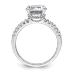 14k White Gold 2 3/4 carat Lab Grown Diamond VS+ F+ Round Complete Engagement Ring