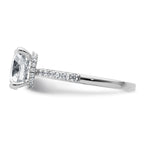14k White Gold 2 3/4 carat Lab Grown Diamond VS+ F+ Round Complete Engagement Ring