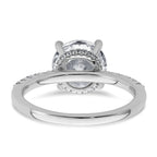14k White Gold 2 3/4 carat Lab Grown Diamond VS+ F+ Round Complete Engagement Ring