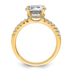 14k 2 3/4 carat Lab Grown Diamond VS+ F+ Round Complete Engagement Ring