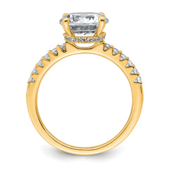 14k 2 3/4 carat Lab Grown Diamond VS+ F+ Round Complete Engagement Ring