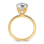 14k Certified Lab Grown Diamond VS+ F+ Round Eng Ring