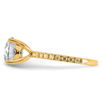 14k Certified Lab Grown Diamond VS+ F+ Round Eng Ring