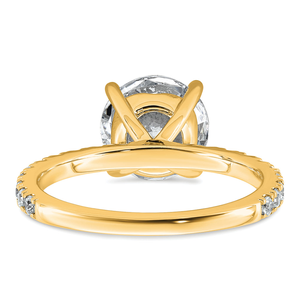 14k Certified Lab Grown Diamond VS+ F+ Round Eng Ring