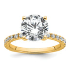 14k Certified Lab Grown Diamond VS+ F+ Round Eng Ring