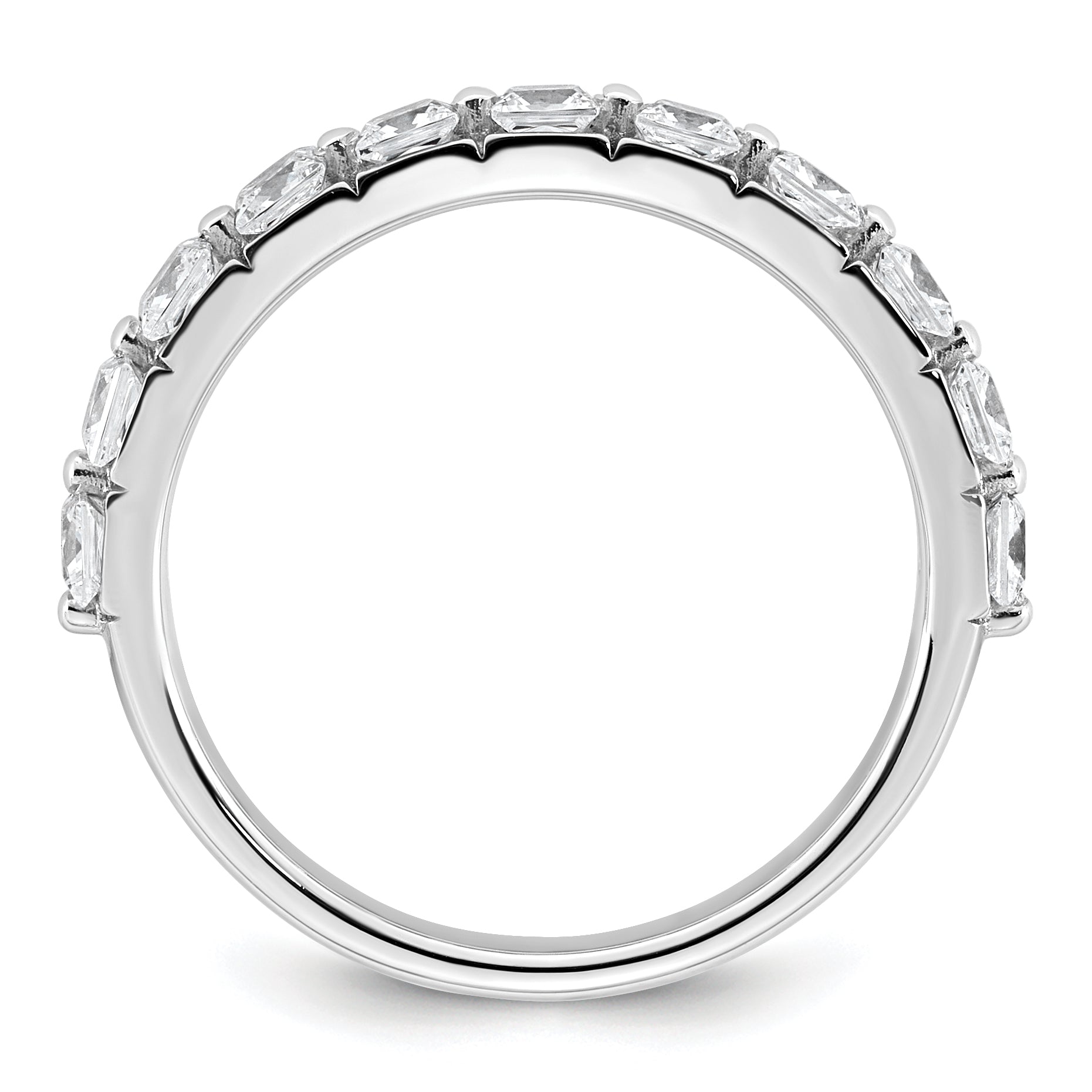 14k White Gold 1 carat Lab Grown Diamond VS+ F+ Complete Wedding Band Secondary image