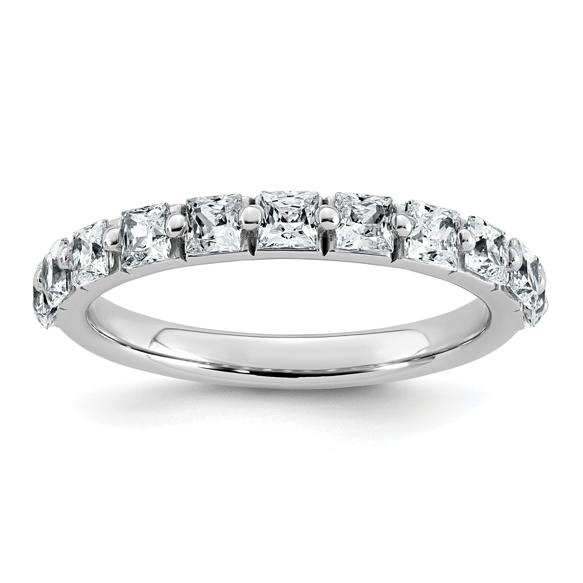 14k White Gold 1 carat Lab Grown Diamond VS+ F+ Complete Wedding Band