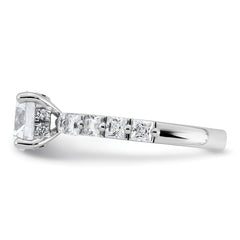 14k White Gold 2 1/2 carat Lab Grown Diamond VS+ F+ Round Complete Engagement Ring