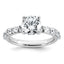 14k White Gold 2 1/2 carat Certified Lab Grown Diamond VS+ F+ Round Complete Engagement Ring