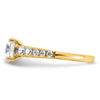 14k 2 Lab Grown Diamond VS+ F+ Round Complete Engagement Ring