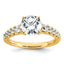 14k 2 Lab Grown Diamond VS+ F+ Round Complete Engagement Ring