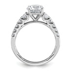 14k White Gold 2 Certified Lab Grown Diamond VS+ F+ Round Complete Engagement Ring