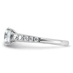 14k White Gold 2 Certified Lab Grown Diamond VS+ F+ Round Complete Engagement Ring