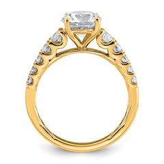 14k 2 Certified Lab Grown Diamond VS+ F+ Round Complete Engagement Ring