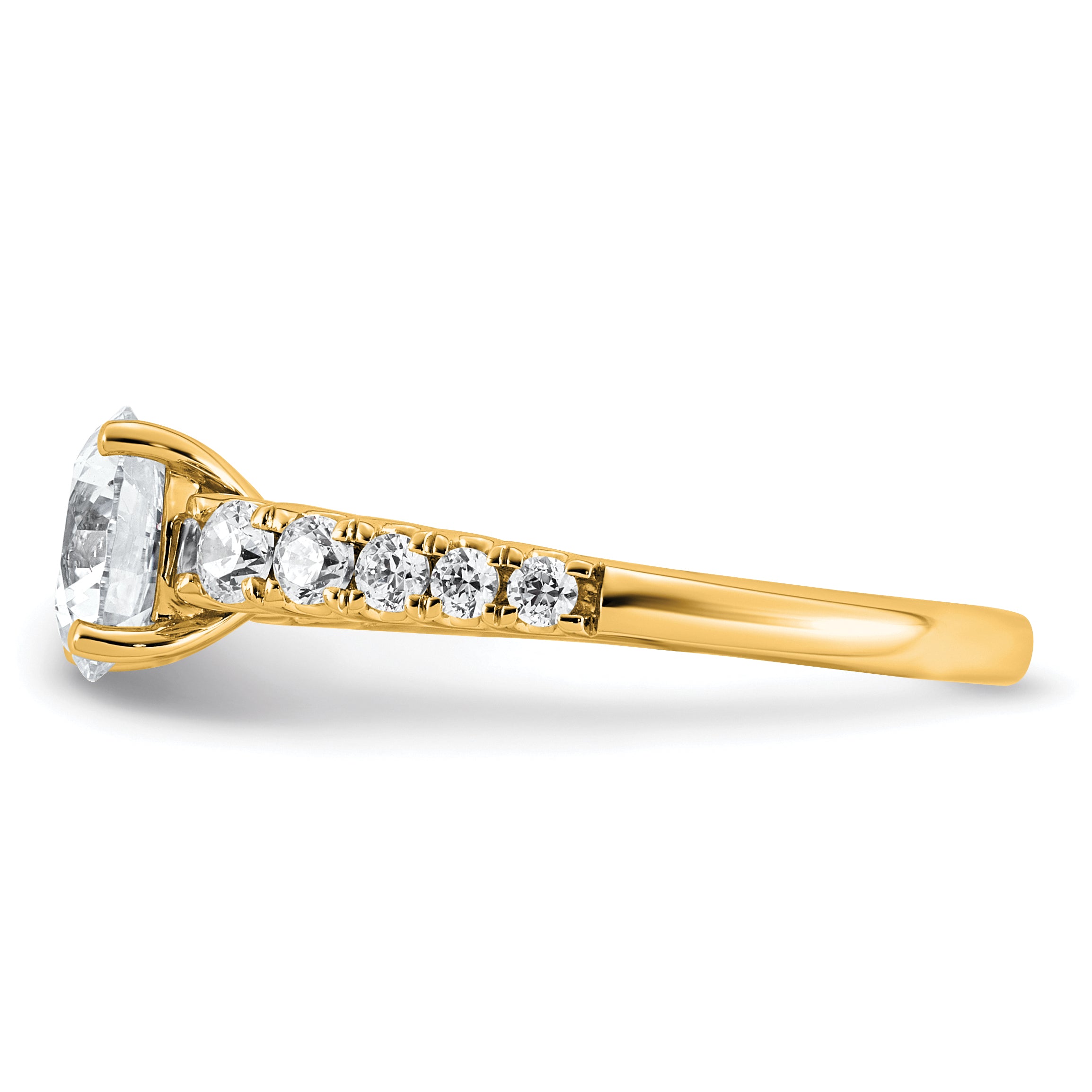 14k 2 Certified Lab Grown Diamond VS+ F+ Round Complete Engagement Ring