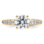 14k 2 Certified Lab Grown Diamond VS+ F+ Round Complete Engagement Ring