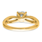 14k 1 1/4 carat Lab Grown Diamond VS+ F+ Round Complete Engagement Ring