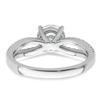 14k White Gold 1 1/2 carat Lab Grown Diamond VS+ F+ Round Complete Engagement Ring