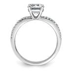 14k White Gold 1 1/2 carat Certified Lab Grown Diamond VS+ F+ Round Complete Engagement Ring