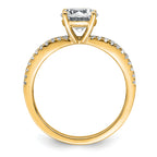 14k 1 1/2 carat Certified Lab Grown Diamond VS+ F+ Round Complete Engagement Ring