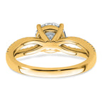 14k 1 3/4 carat Lab Grown Diamond VS+ F+ Round Complete Engagement Ring