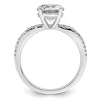 14k White Gold 2 carat Lab Grown Diamond VS+ F+ Round Complete Engagement Ring