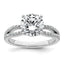 14k White Gold 2 1/2 carat Lab Grown Diamond VS+ F+ Round Complete Engagement Ring