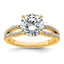 14k 2 1/2 carat Lab Grown Diamond VS+ F+ Round Complete Engagement Ring