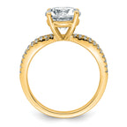 14k 2 1/2 carat Certified Lab Grown Diamond VS+ F+ Round Complete Engagement Ring