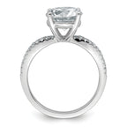14k White Gold 2 3/4 carat Lab Grown Diamond VS+ F+ Round Complete Engagement Ring