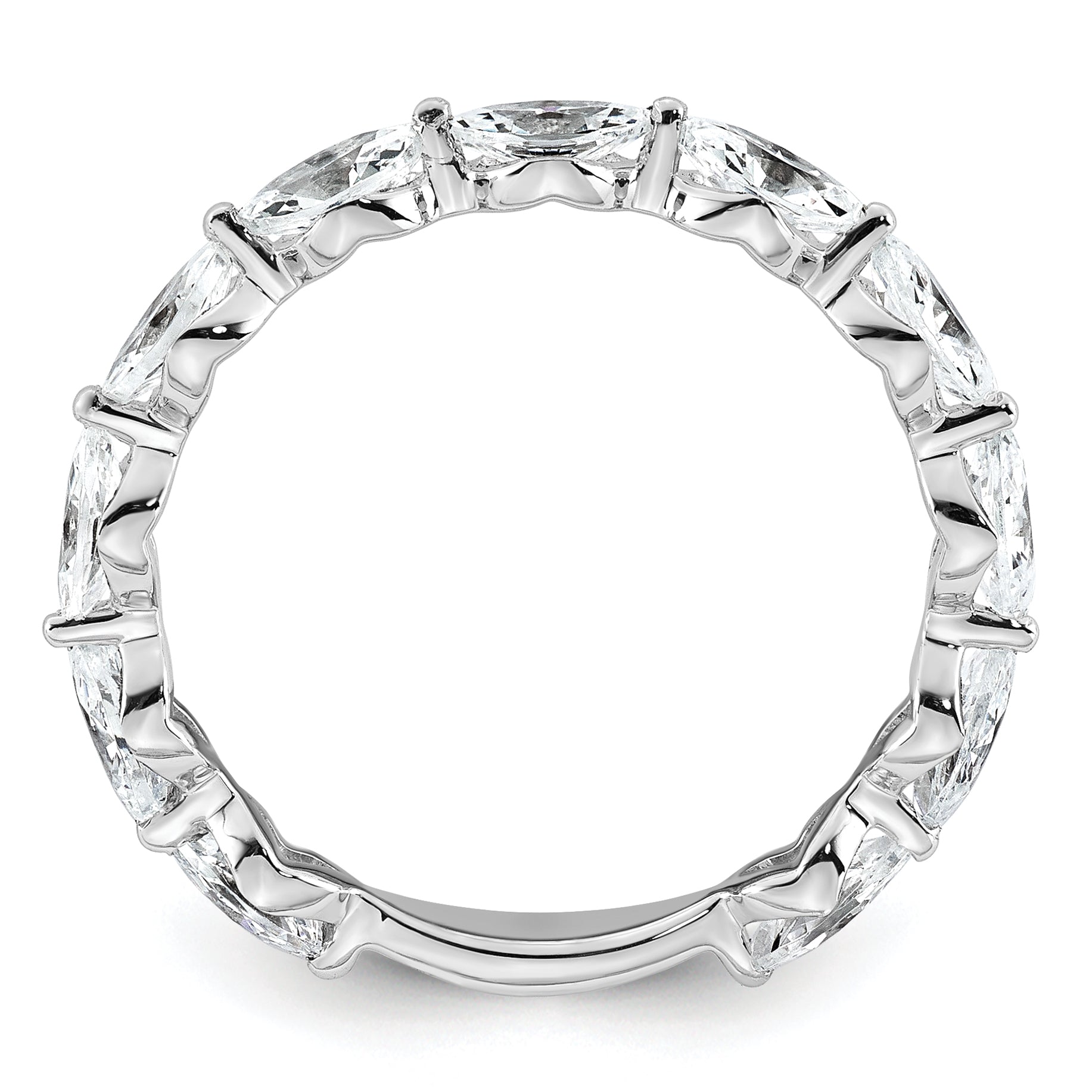 14k White Gold 1 1/5 carat Lab Grown Diamond VS+ F+ Complete Wedding Band Secondary image