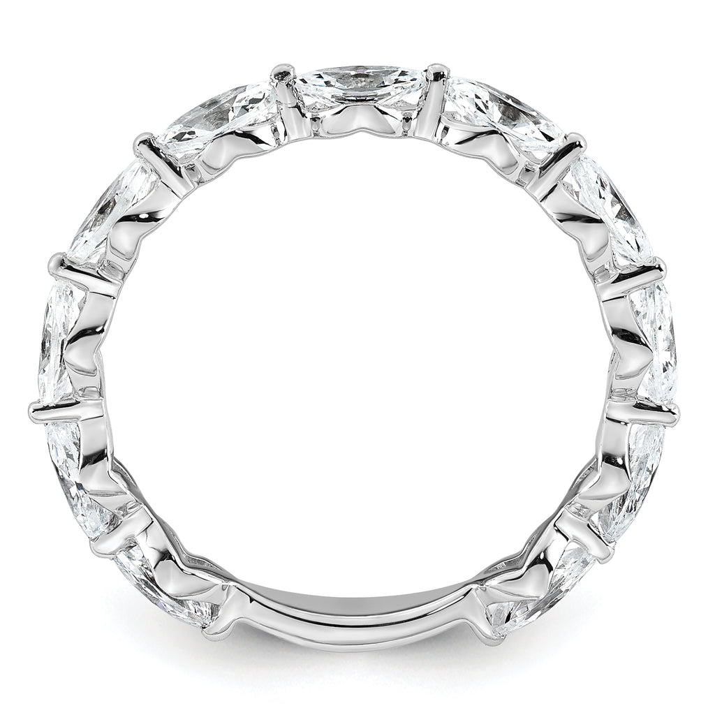 14k White Gold 1 1/5 carat Lab Grown Diamond VS+ F+ Complete Wedding Band