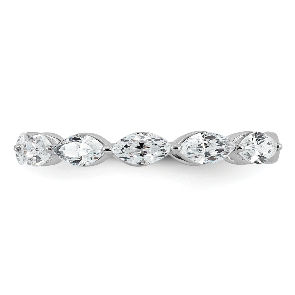 14k White Gold 1 1/5 carat Lab Grown Diamond VS+ F+ Complete Wedding Band