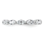 14k White Gold 1 1/5 carat Lab Grown Diamond VS+ F+ Complete Wedding Band