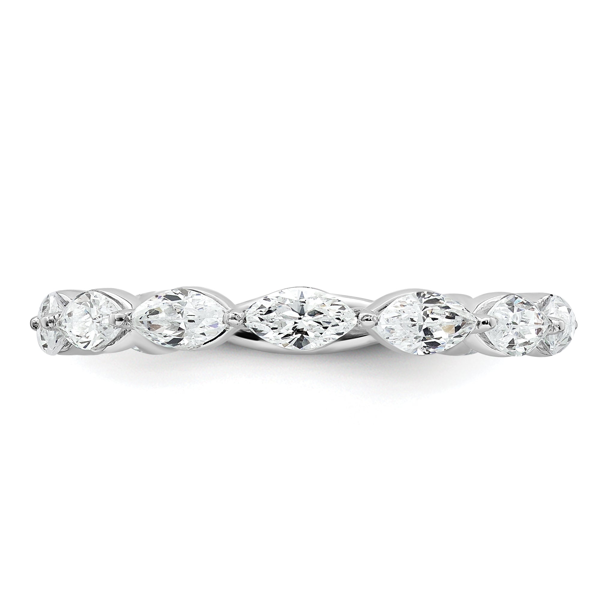 14k White Gold 1 1/5 carat Lab Grown Diamond VS+ F+ Complete Wedding Band