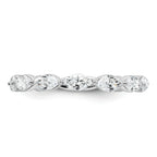 14k White Gold 1 1/5 carat Lab Grown Diamond VS+ F+ Complete Wedding Band