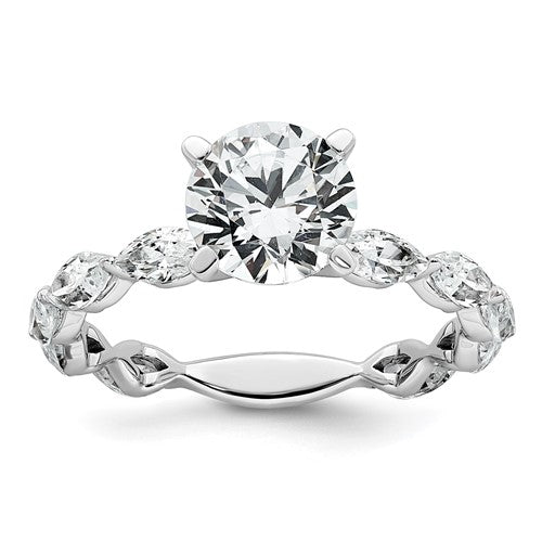 Lab-Grown Diamond Engagement Ring in 14K White Gold (2 5/8 ct. tw.), Size 7 - Sophia Jewelers