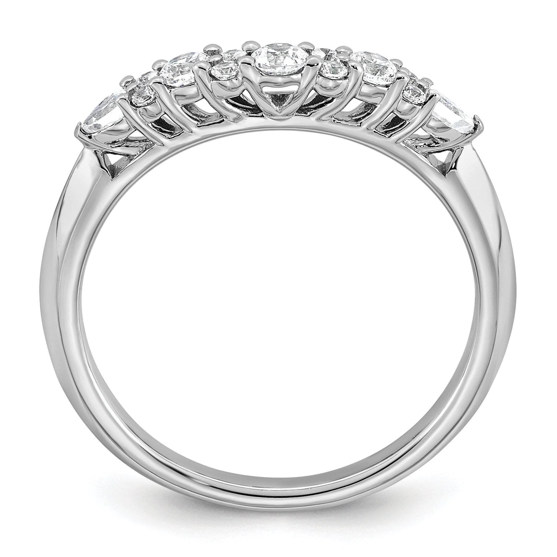 14k White Gold 1/3 carat Lab Grown Diamond VS+ F+ Complete Wedding Band Secondary image