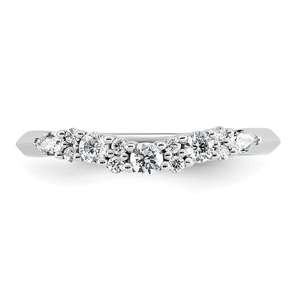 14k White Gold 1/3 carat Lab Grown Diamond VS+ F+ Complete Wedding Band