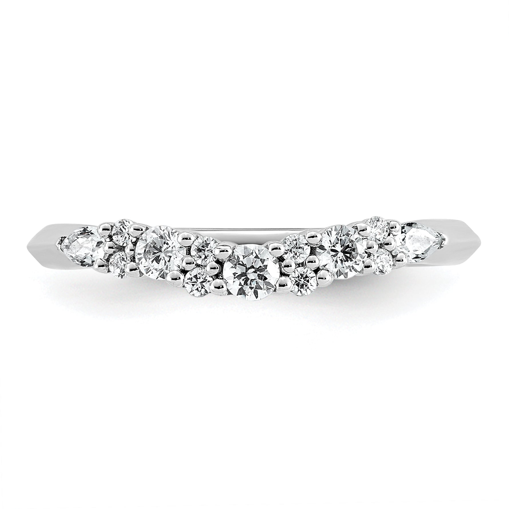 14k White Gold 1/3 carat Lab Grown Diamond VS+ F+ Complete Wedding Band