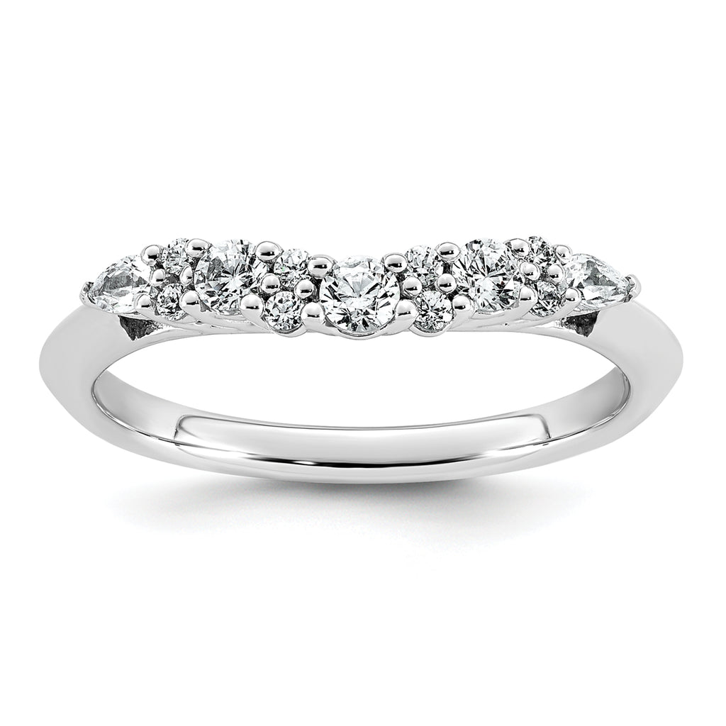14k White Gold 1/3 carat Lab Grown Diamond VS+ F+ Complete Wedding Band