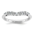 14k White Gold 1/3 carat Lab Grown Diamond VS+ F+ Complete Wedding Band