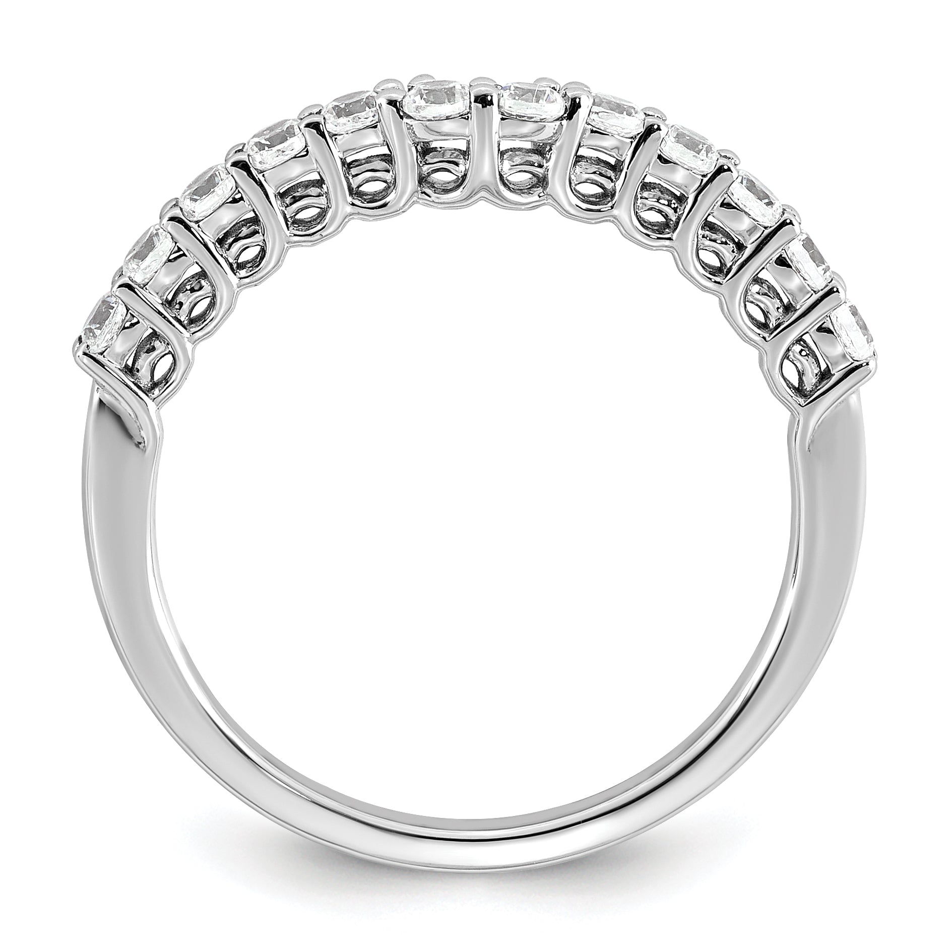 14k White Gold 3/8 carat Lab Grown Diamond VS+ F+ Complete Wedding Band