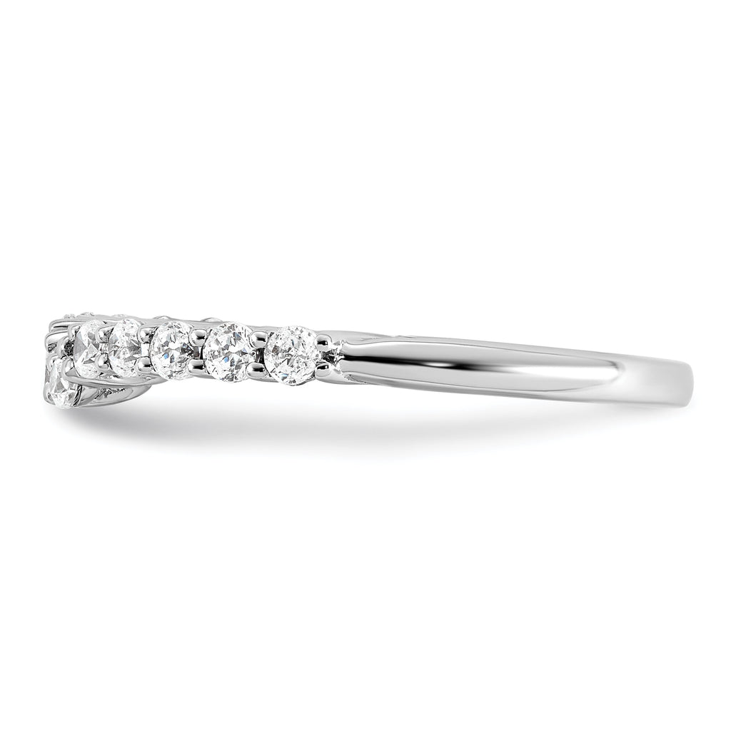14k White Gold 3/8 carat Lab Grown Diamond VS+ F+ Complete Wedding Band
