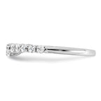 14k White Gold 3/8 carat Lab Grown Diamond VS+ F+ Complete Wedding Band