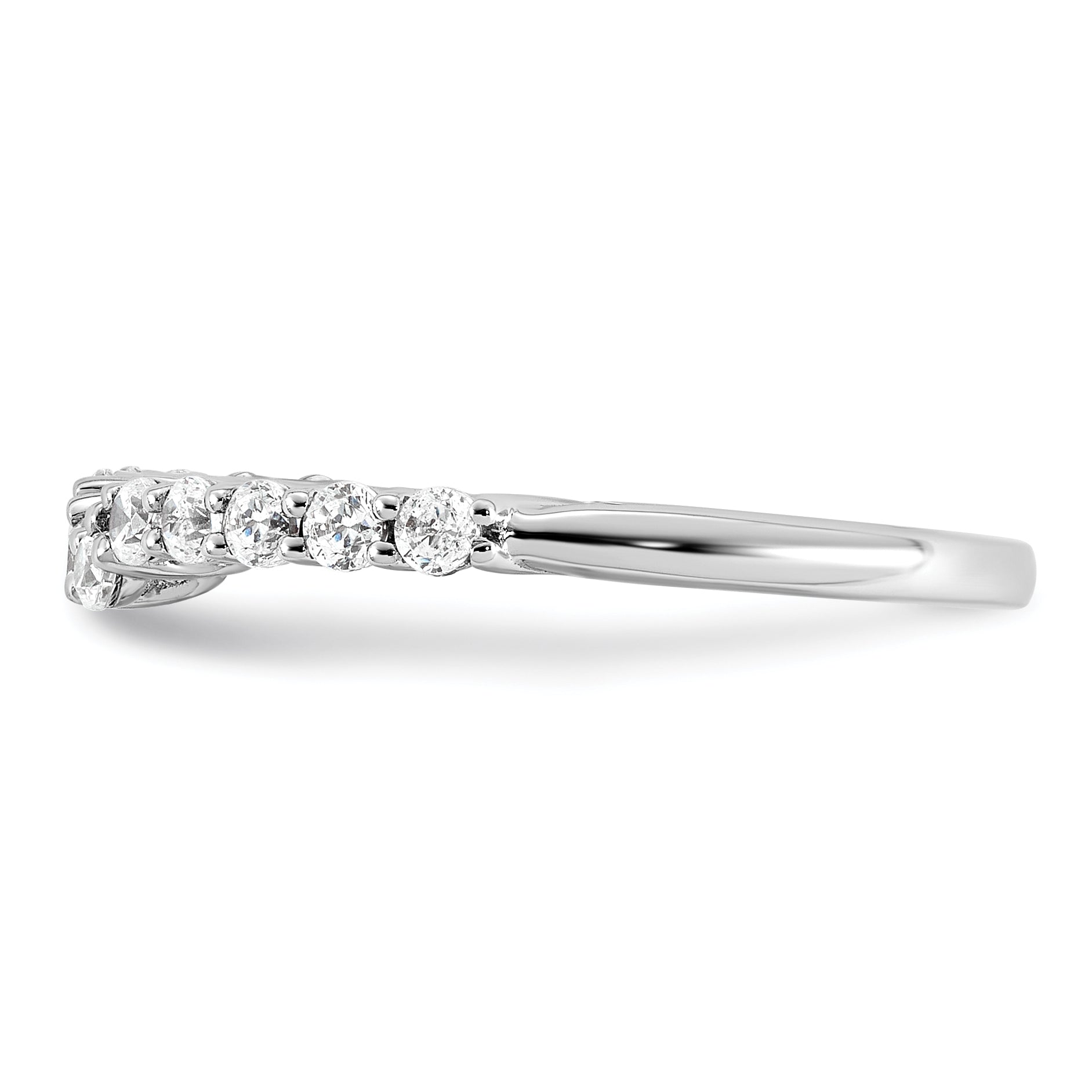 14k White Gold 3/8 carat Lab Grown Diamond VS+ F+ Complete Wedding Band