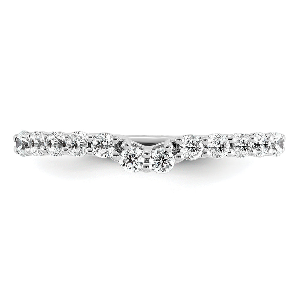 14k White Gold 3/8 carat Lab Grown Diamond VS+ F+ Complete Wedding Band